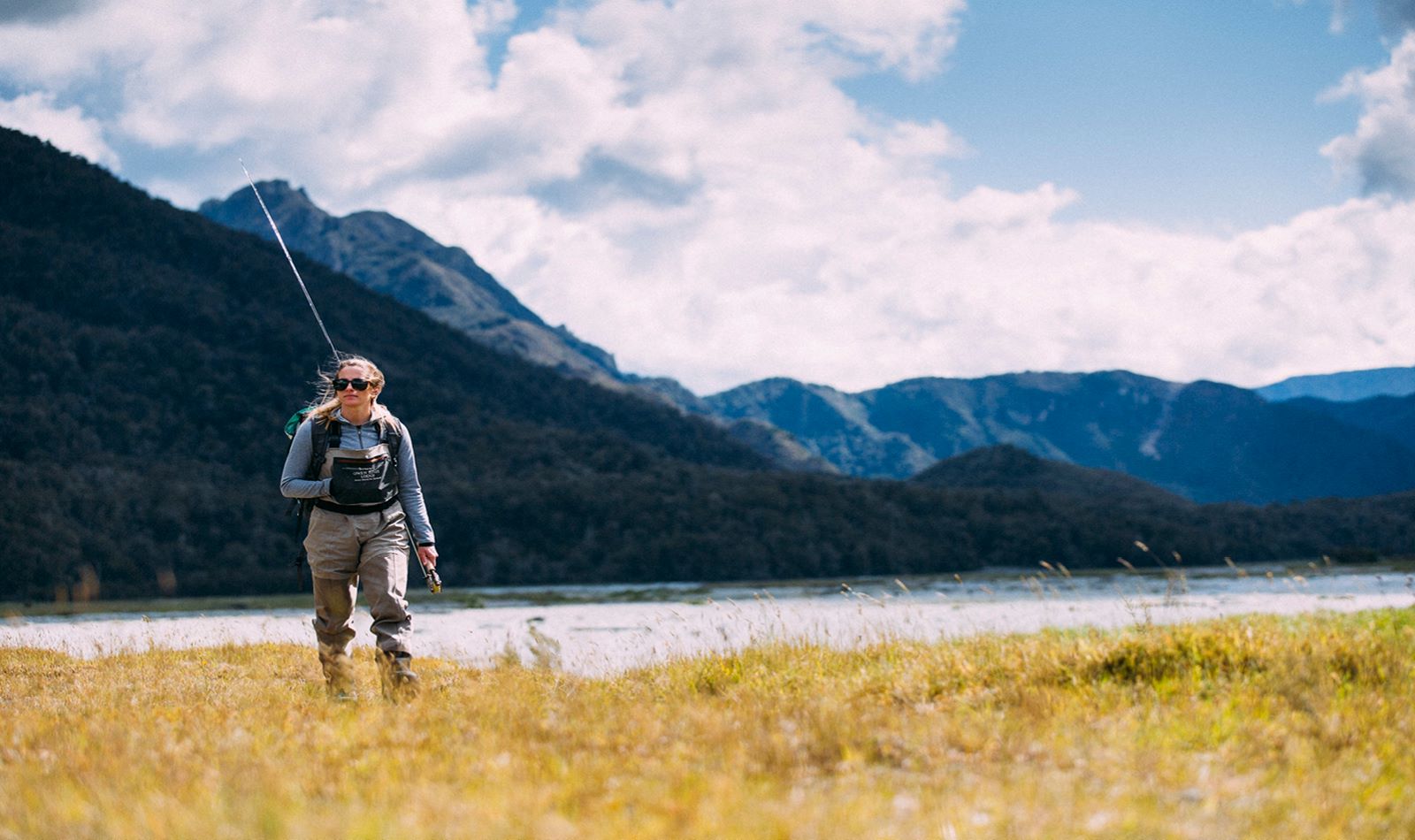 Person fly fishing